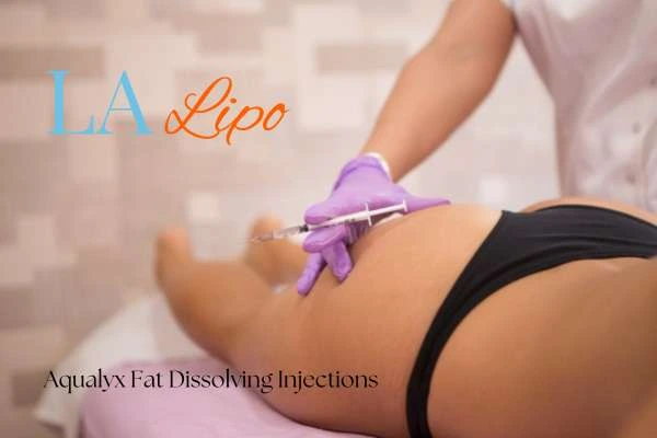 Woman having fat dissolving injections Sudbury on thighs