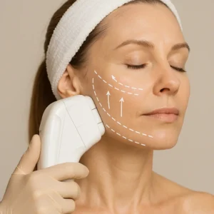Woman having HI-FU to reduce wrinkles call LA LIPO Sudbury Now!