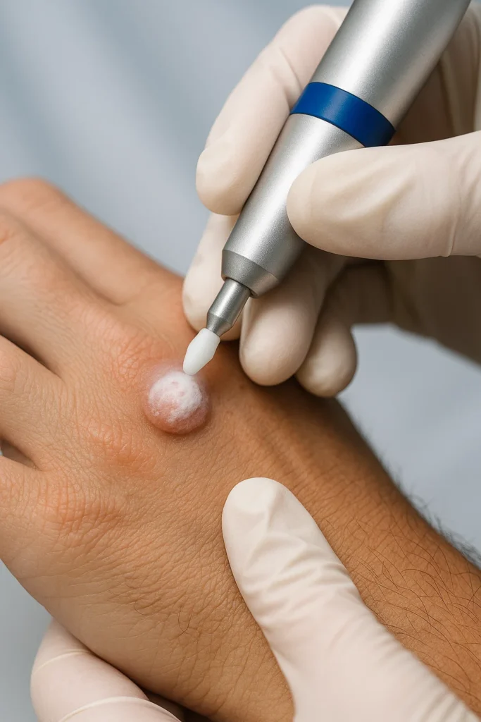example of wart removal Sudbury using cryopen