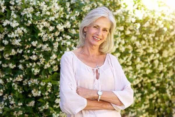 Older woman happy with urinary incontinence treatment Sudbury