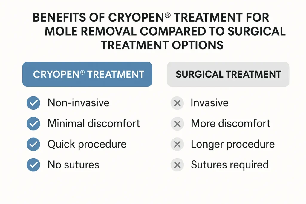 Benefits of facial mole removal Sudbury - call our team today to book a consultation