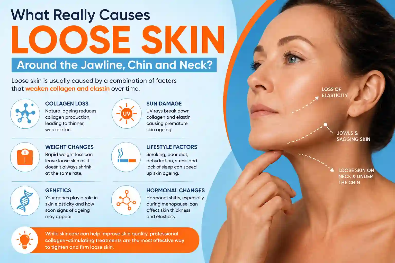 What Really Causes Loose Skin Around the Jawline, Chin and Neck Sudbury?